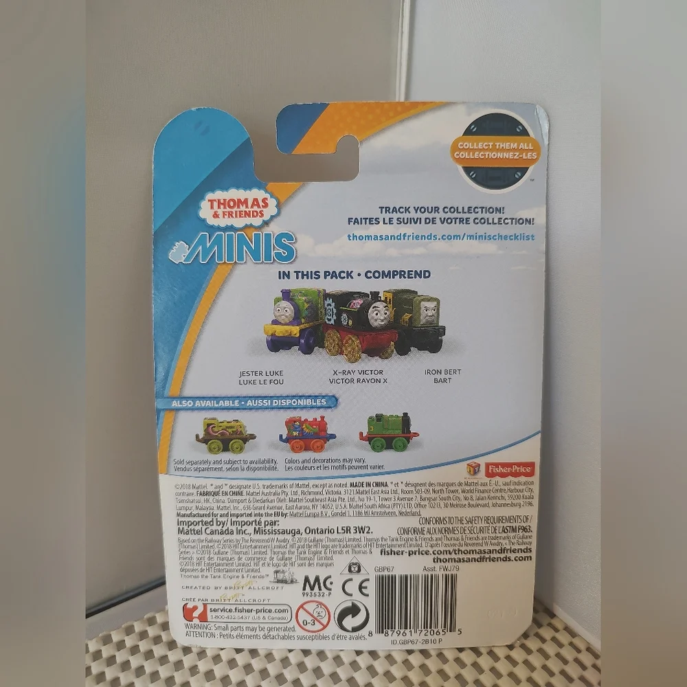 Thomas and Friends Minis: Jester Luke , X-ray Victor, Iron Bert Trains 2018 NWT